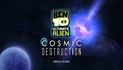 Ben 10: Alien Force title screen for PSP